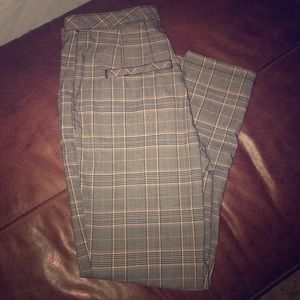Free people grey plaid pants